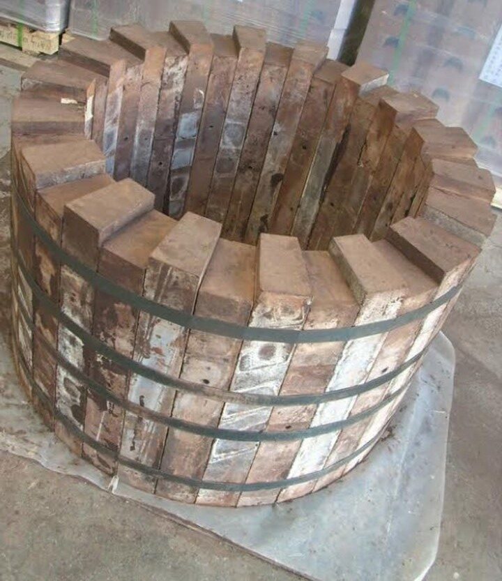 RH degasser lower vessel and snorkel refractory lining areas