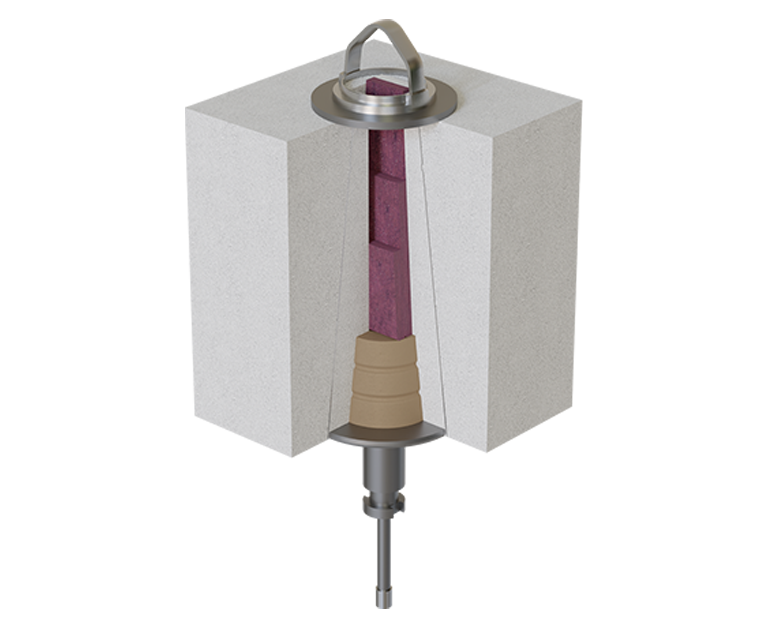Ladle purging plugs and refractory housing blocks