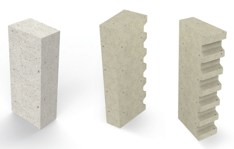 EAF roof brick, electrode-surrounding brick and monolithic refractory diagram