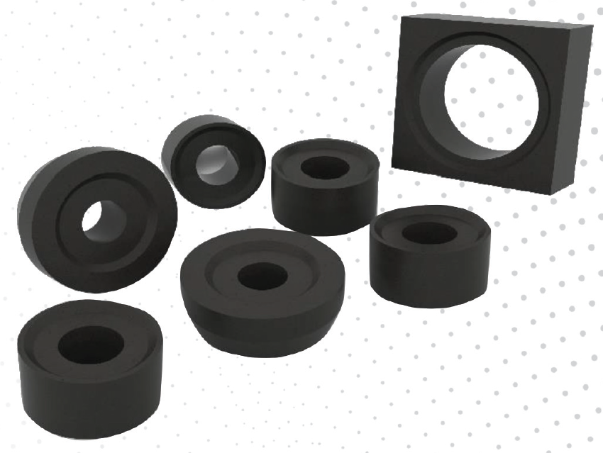 Eccentric bottom taphole refractory blocks and channel bricks